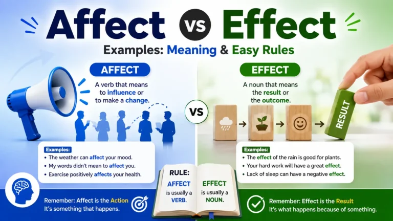 Affect vs Effect Examples