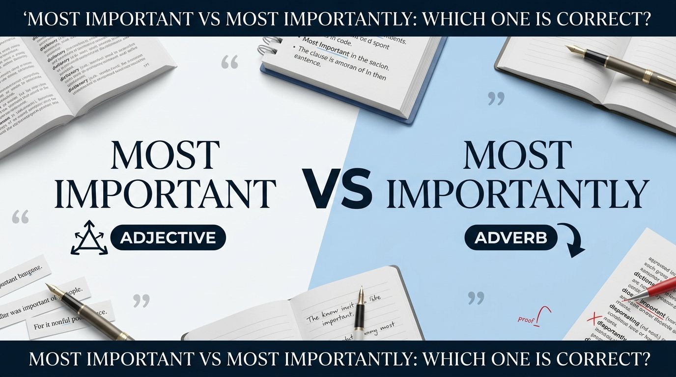 Most Important vs Most Importantly