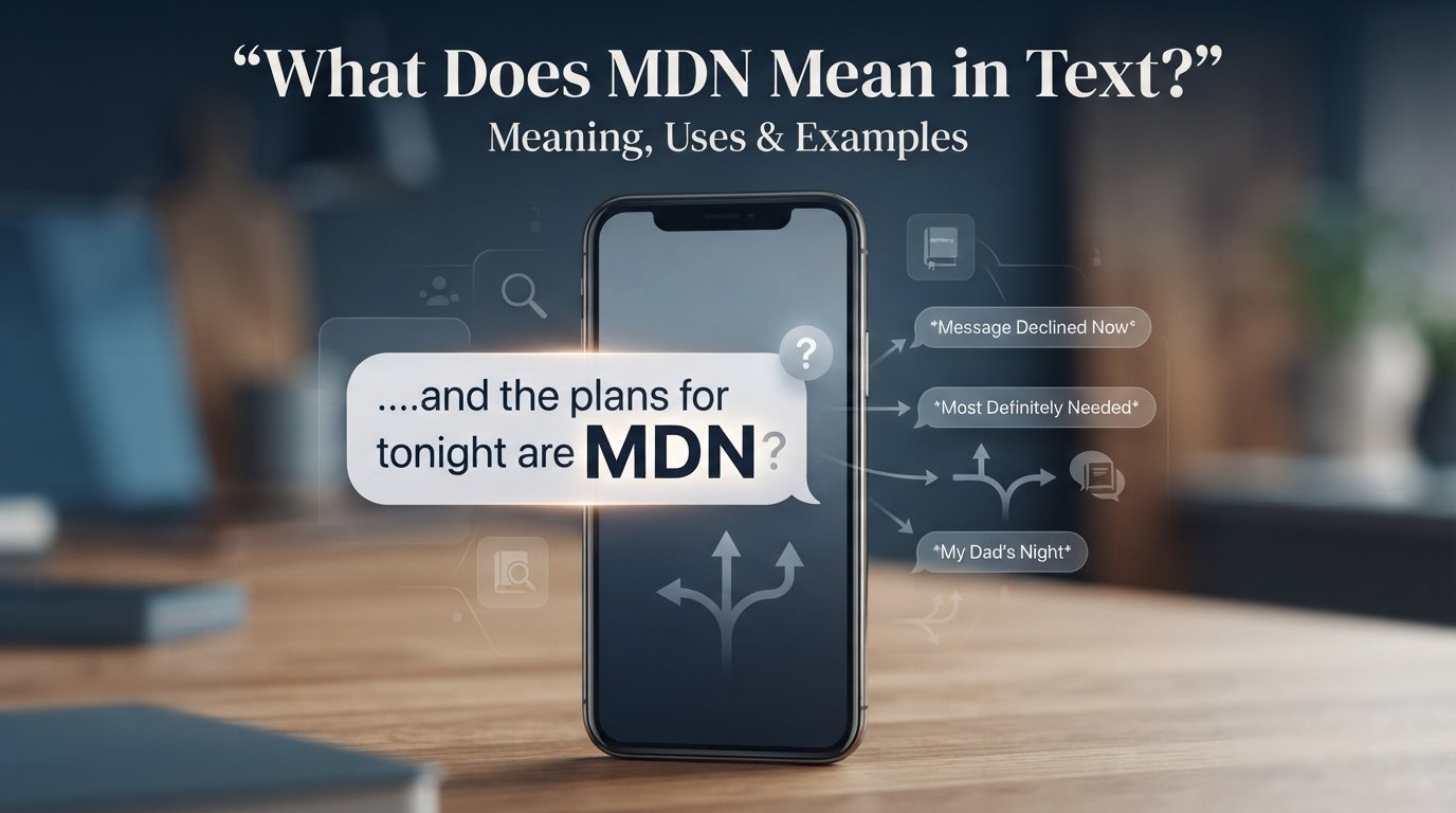 What Does MDN Mean in Text