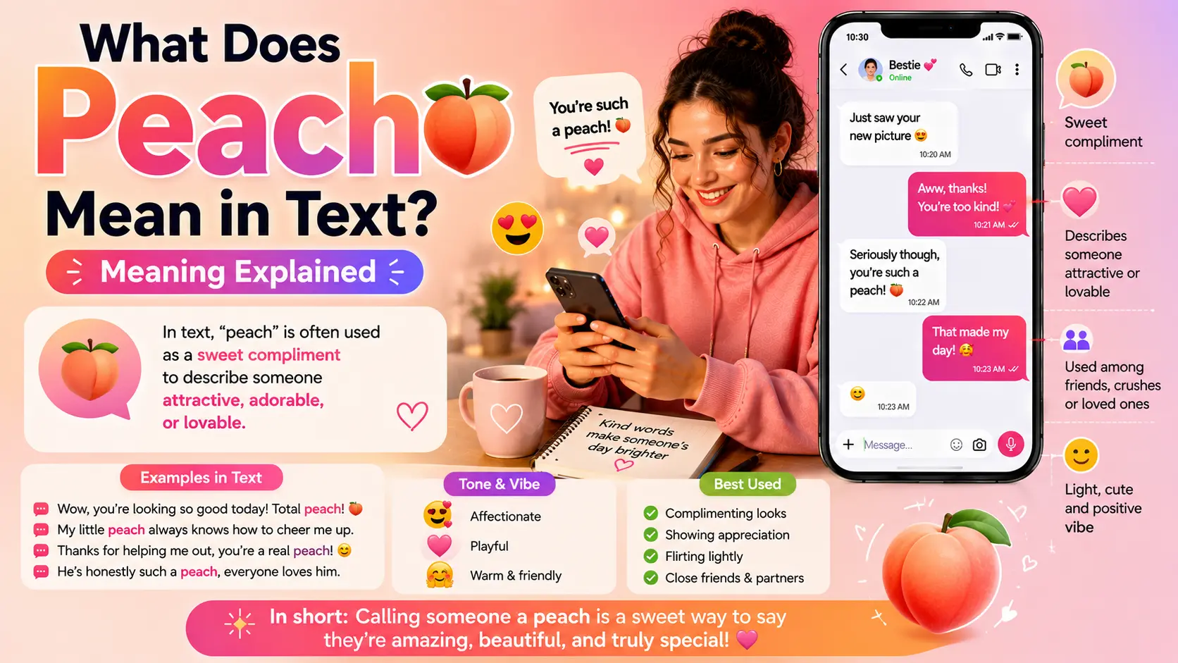 What Does Peach Mean in Text