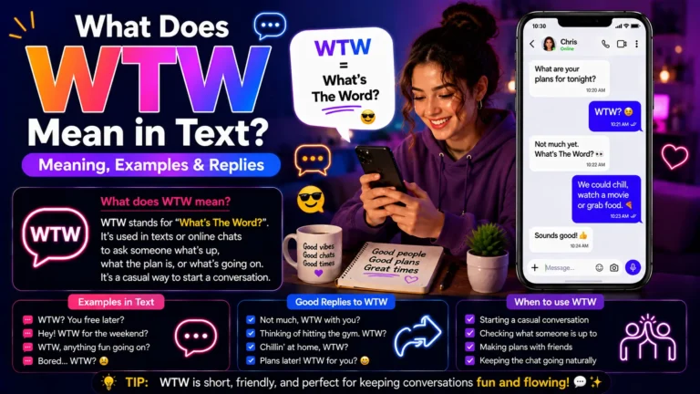 What Does WTW Mean in Text