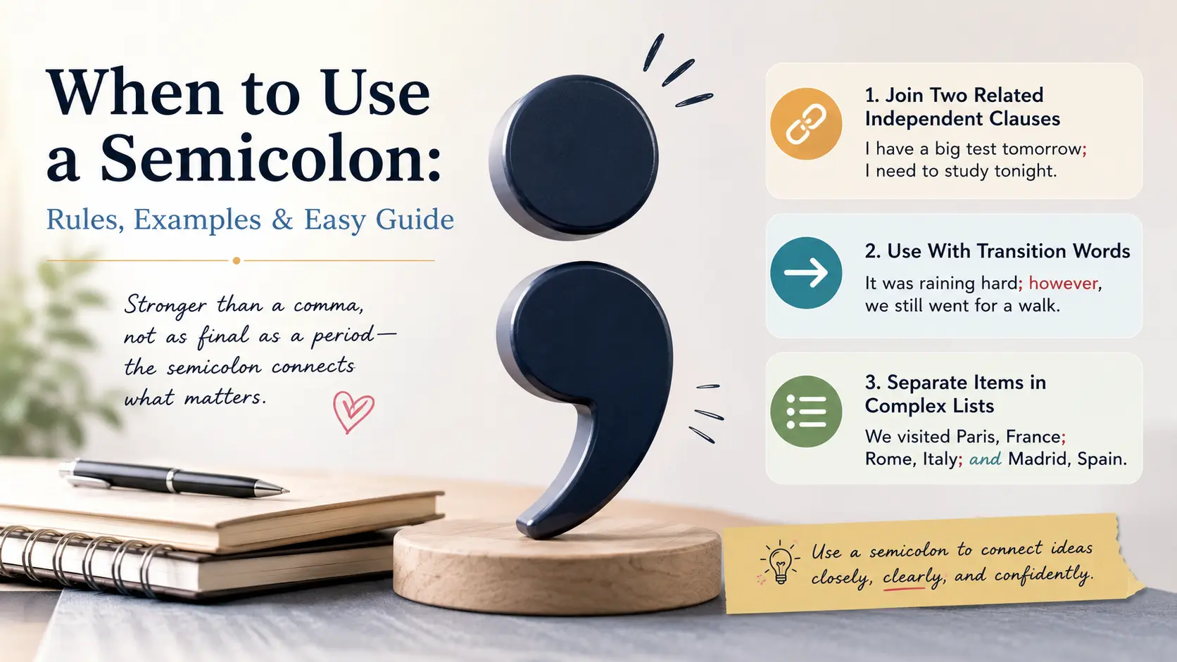 When to Use a Semicolon