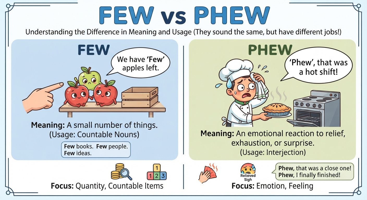 Few vs Phew