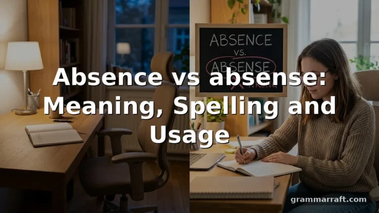 absence vs absense