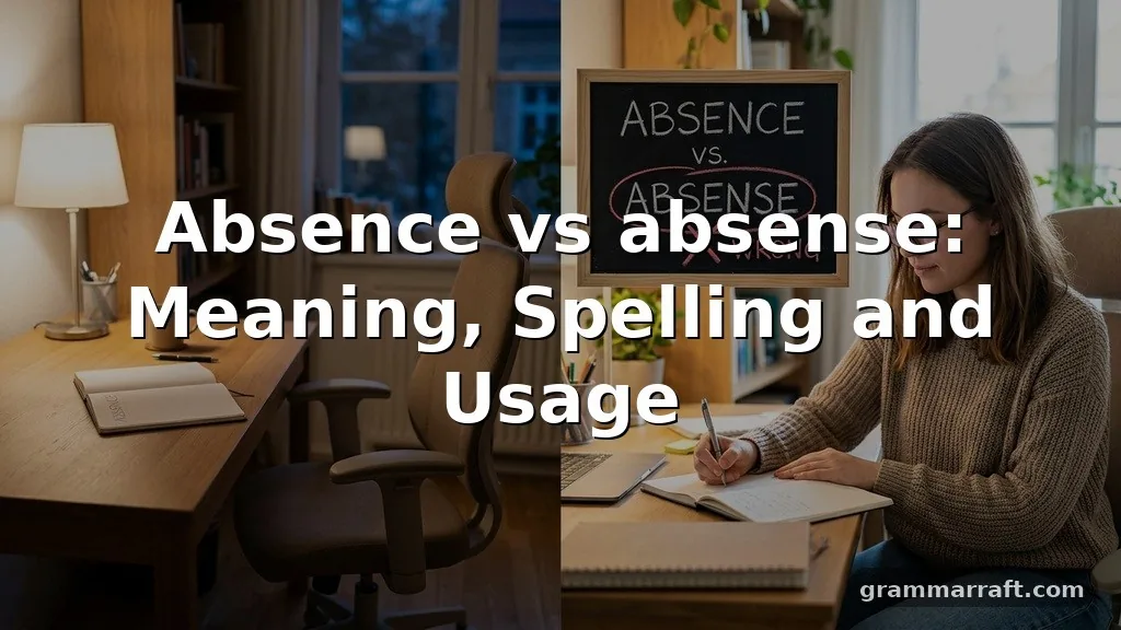 absence vs absense