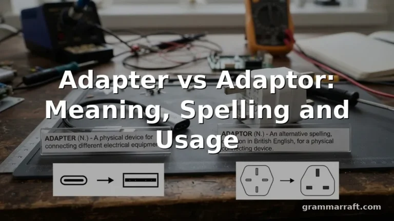 adapter vs adaptor