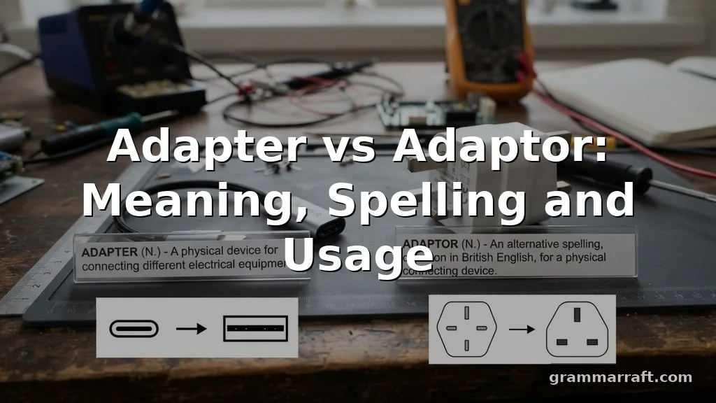 adapter vs adaptor