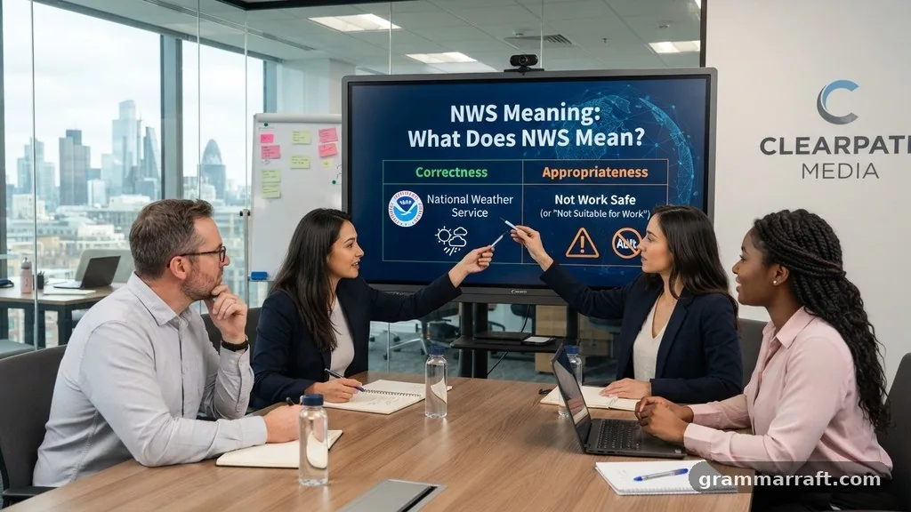 Correctness and appropriateness are different - NWS Meaning in Text: What Does NWS Mean?