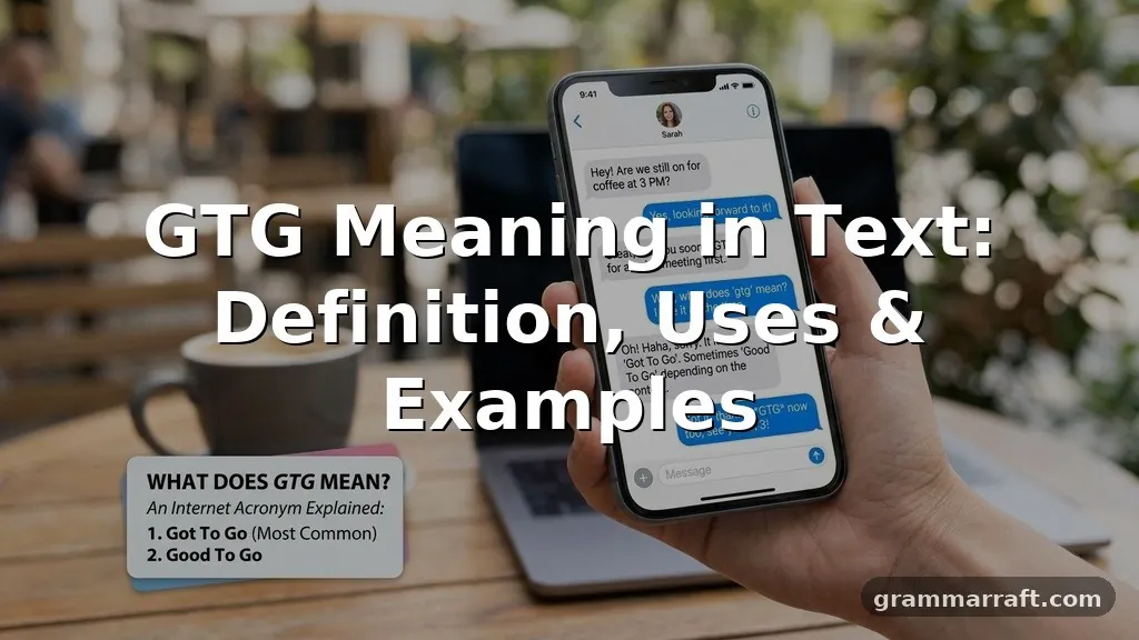 gtg meaning in text