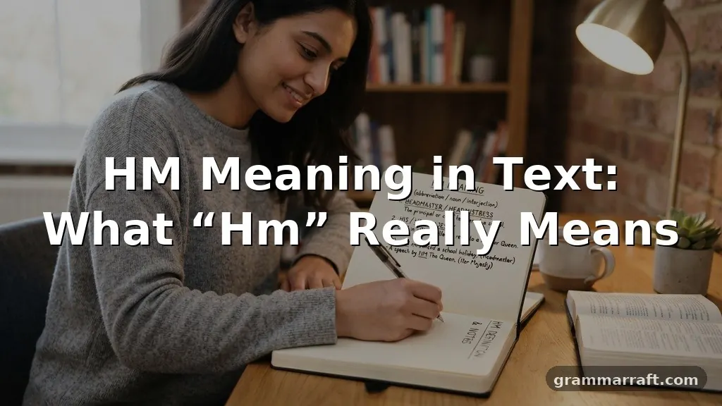 hm meaning in text