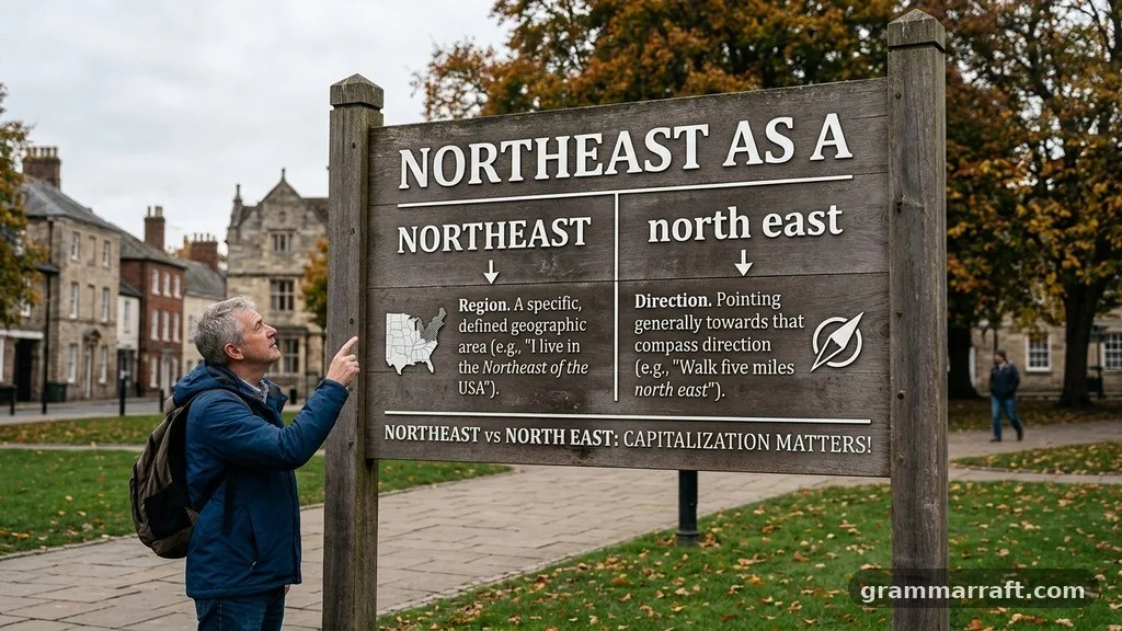 Northeast as a direction - northeast vs north east