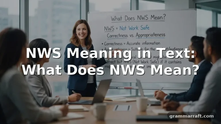 NWS Meaning in Text: What Does NWS Mean?