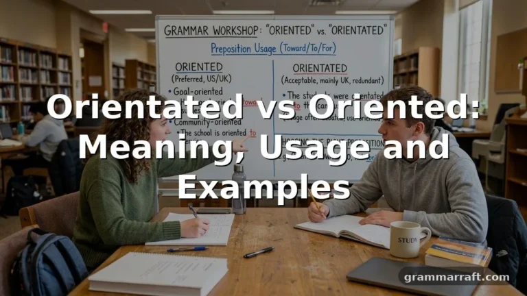 orientated vs oriented