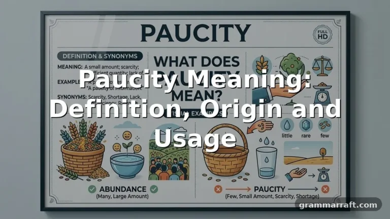 paucity meaning