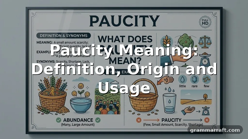 paucity meaning
