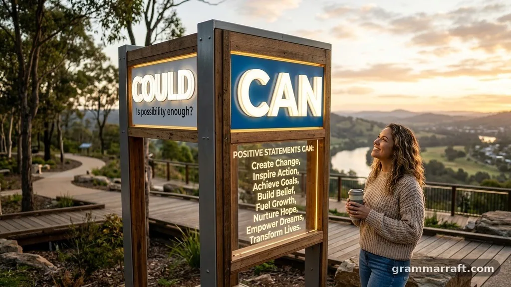 Positive statements with can - could or can