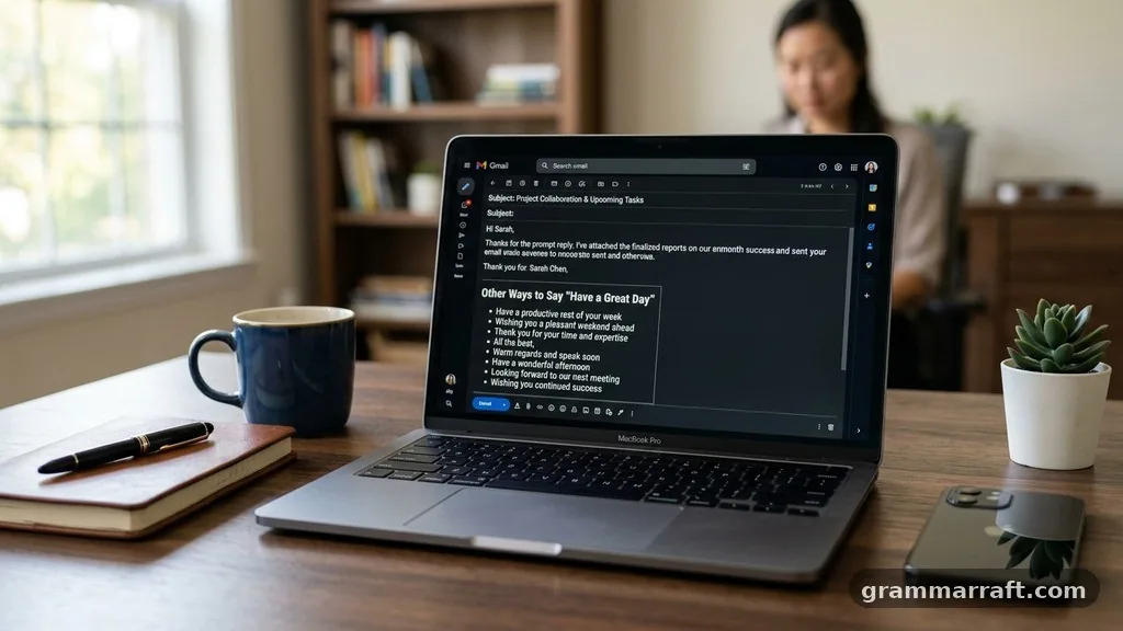 Professional Email Examples - other ways to say have a great day
