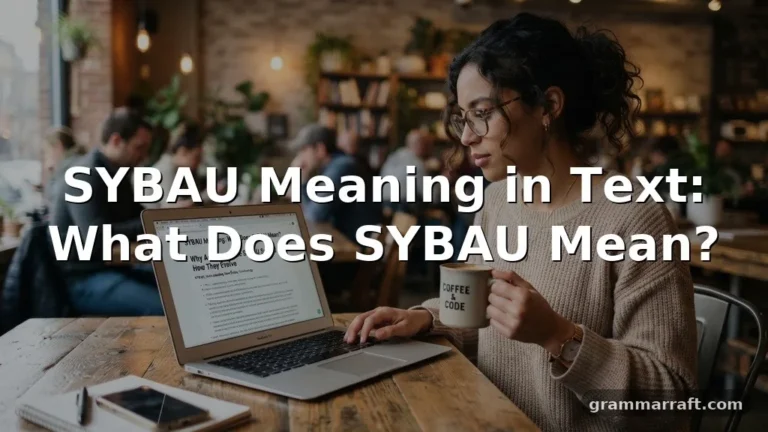 SYBAU Meaning in Text: What Does SYBAU Mean?