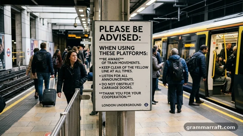 When to use “please be advised” - please be advised