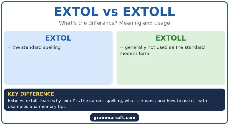 Extol vs Extoll: Understanding the Difference and Correct Spelling