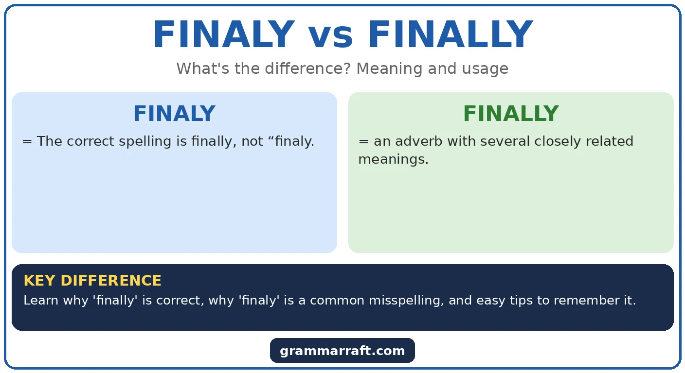 Finaly or Finally: Meaning, Spelling, and Correct Usage