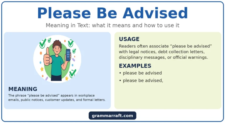Please Be Advised: Meaning, Tone, and Better Alternatives