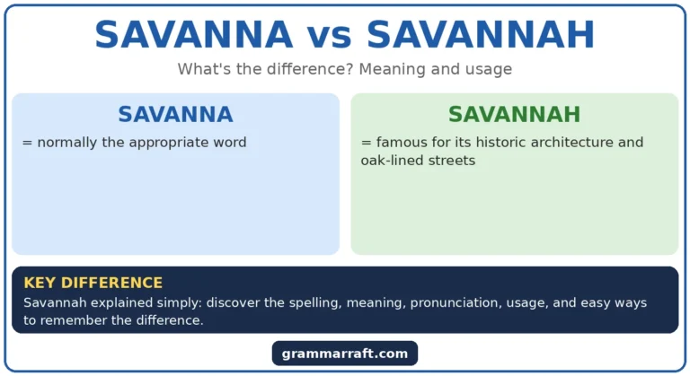 Savanna vs. Savannah: Understanding the Difference in Meaning and Usage