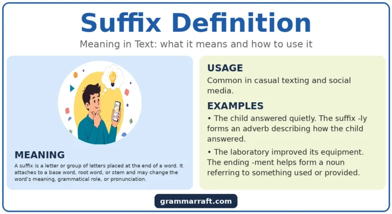 Suffix Definition: Meaning, Types, and Examples