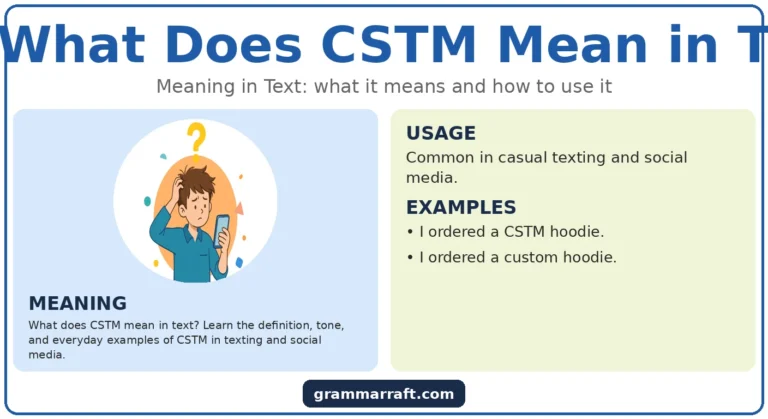 What Does CSTM Mean in Text? Meaning, Uses, Examples & More