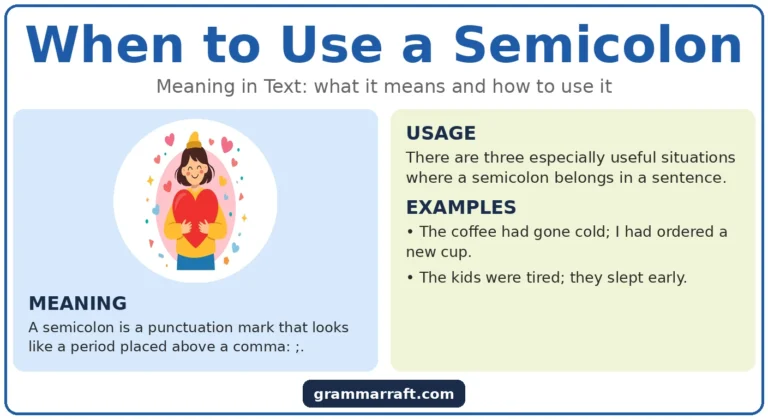 When to Use a Semicolon: Rules, Examples & Easy Guide